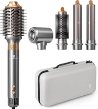 [Dual Voltage] webeauty 6 in 1 Hot Air Styler, High-Speed Negative Ionic Hair Dryer with Auto Curlers, Professional Blow Dryer Brush, Diffuser, Volumizer Multiple Styling, No Heat Damage