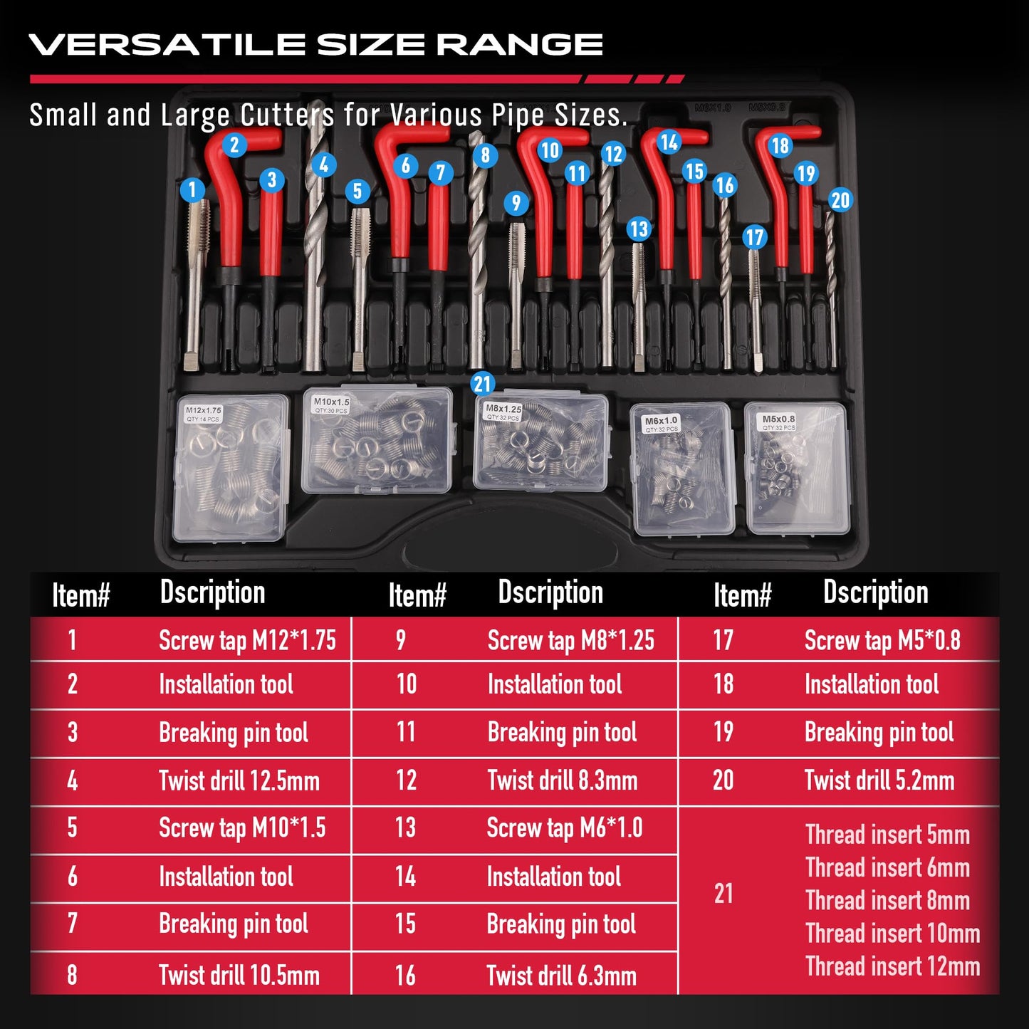 Thread Repair Thread Chaser Tool Set - 49PCS Thread Cleaner Rethreading Master Kit Metric SAE Bolt Restorer File Nut Rethreader Automotive Wheel Stud Spark Plug Engine Standard Screw Threading UNC UNF