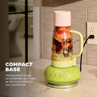 Ninja BlendBOSS | Personal Smoothie Blender & Tumbler | 26oz Travel Tumbler w/Leakproof Lid & Intergrated Chug Spout | AutoIQ Technololgy | 1200 Peak Watt | Watermelon Bubblegum | DB301GNBRN | (NEW)