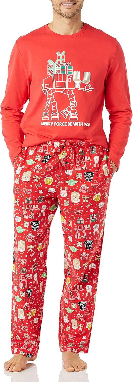 Amazon Essentials Disney | Marvel | Star Wars Men's Flannel Pajama Sleep Sets