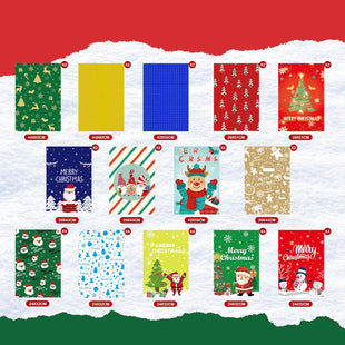Allruyee 38pcs Christmas Gift Bags Gift Wrapping Bags Assorted Sizes Small Medium Large Jumbo Xmas Gift Treat Wrapping Bags with Tags for Present Party Favors Wrapping