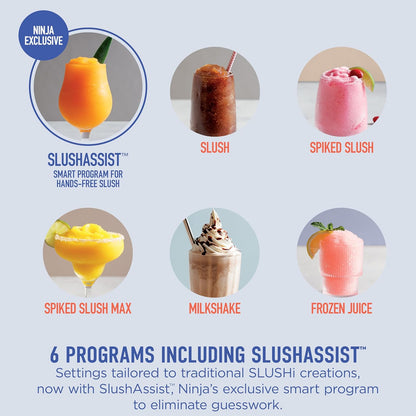 Ninja SLUSHi Max XXL Smart Frozen Drink Maker | Top Performance & Smart Technology, Party-Size 150oz Capacity, No Ice Needed, 6 Programs, Ideal Temp & Texture up to 12 hours | Peach FS605