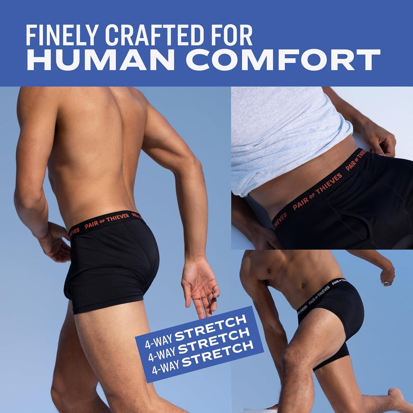 Pair of Thieves Men’s Trunks Underwear (4 Pack) - Everyday Kit Cotton Trunks For Men