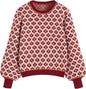 CIDER Women Sweaters Floral Crew Neck Long Sleeve Pullover Sweater Trendy Casual Fall Outfits