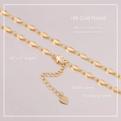 Aobei Pearl 18K Gold Plated Paperclip Chain Choker Satellite Chain Freshwater Cultured Biwa Pearl Pendant Necklace Dainty Turquoise Jewelry for Women