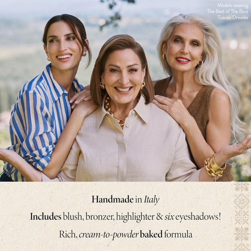 LAURA GELLER NEW YORK The Best of the Best Baked Palette - Tuscan Dreams - Full Size - Includes Bronzer, Blush, Highlighter and 6 Eyeshadows - Travel-Friendly (Best of the Best Tuscan Dreams)