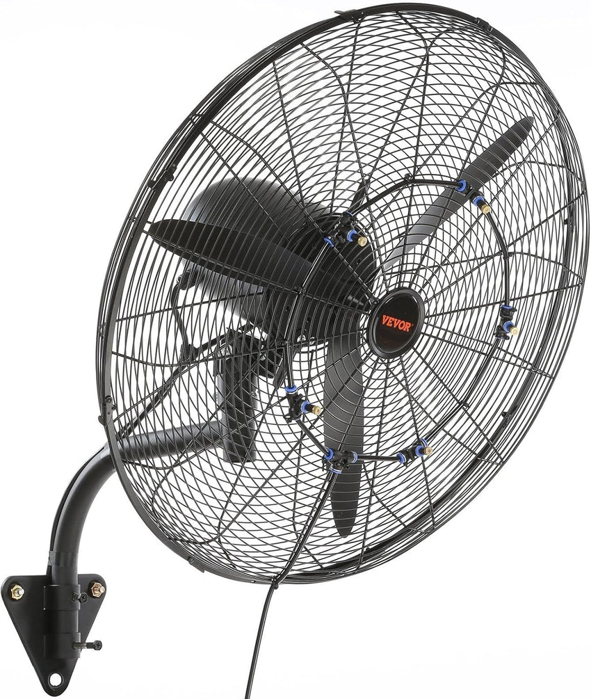 VEVOR Wall Mount Fan, 2 PCS 18 inch Waterproof, 3-speed High Velocity Max. 4000 CFM Industrial Wall Fan for Indoor, Commercial, Residential, Warehouse, Greenhouse, Workshop, Basement, Garage,Black