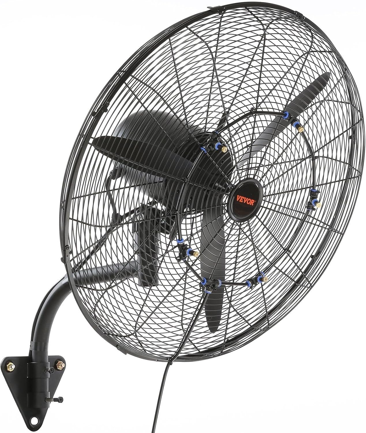 VEVOR 18 inch Wall Mount Fan Waterproof 2 Packs, 3 speed High Velocity 4000 CFM Industrial Wall Fan for Indoor, Commercial, Residential, Warehouse, Greenhouse, Workshop, Basement, Garage,Black