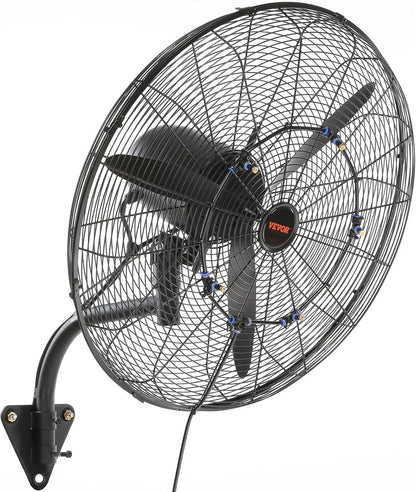 VEVOR 18 inch Wall Mount Fan Waterproof 2 Packs, 3 speed High Velocity 4000 CFM Industrial Wall Fan for Indoor, Commercial, Residential, Warehouse, Greenhouse, Workshop, Basement, Garage,Black