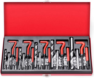 Thread Repair Thread Chaser Tool Set - 49PCS Thread Cleaner Rethreading Master Kit Metric SAE Bolt Restorer File Nut Rethreader Automotive Wheel Stud Spark Plug Engine Standard Screw Threading UNC UNF