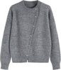 CIDER Womens Knit Cardigan Trendy Crew Neck Button Down Long Sleeve Cozy Fall Fashion Sweater Loose Fit Wool Top