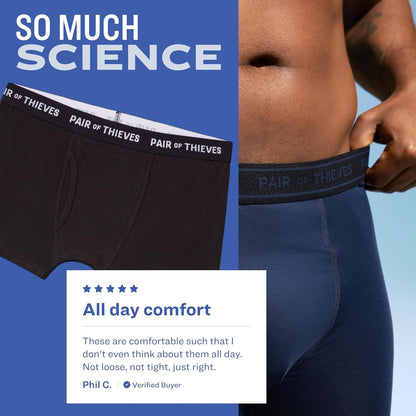 Pair of Thieves Men’s Trunks Underwear (4 Pack) - Everyday Kit Cotton Trunks For Men