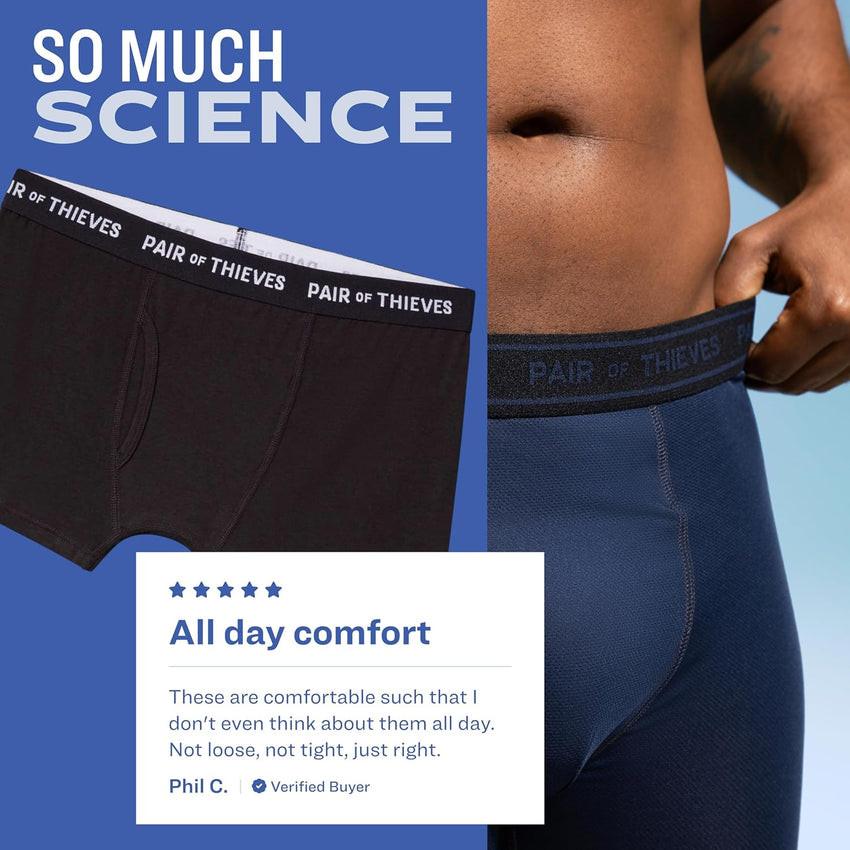 Pair of Thieves Men’s Trunks Underwear (4 Pack) - Everyday Kit Cotton Trunks For Men