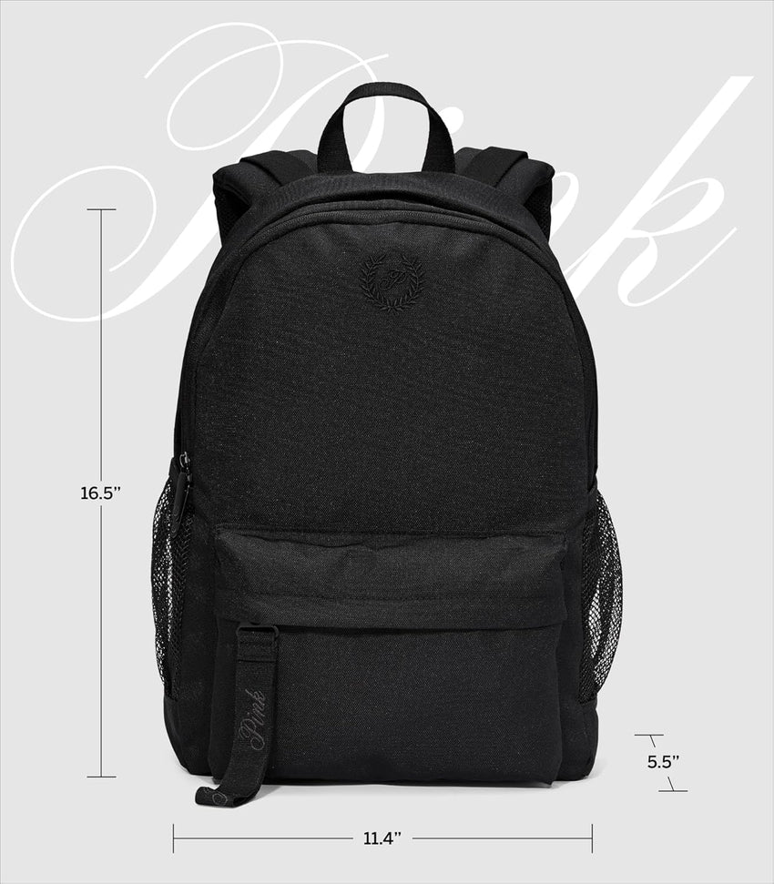 Victoria's Secret Women's Classic Canvas Backpack, Backpack for women, Black, O/S