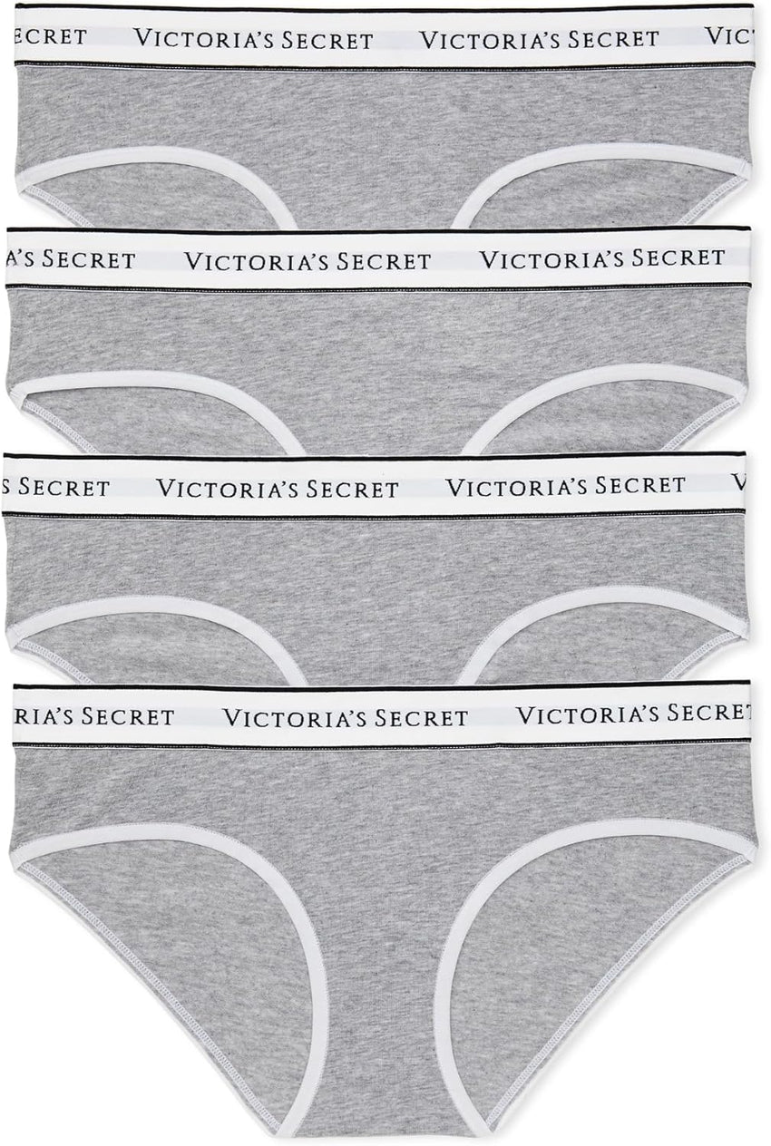 Victoria's Secret Women's Cotton Logo Hipster Underwear, Moderate Coverage Panties for Women, Multi Pack (XS-XXL)