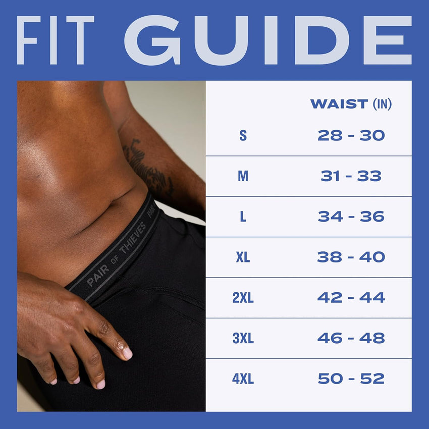 Pair of Thieves 4 Pack Mens Boxer Briefs - Soft, Stretchy, Moisture-Wicking Underwear for Men - All-Day Comfort and Support