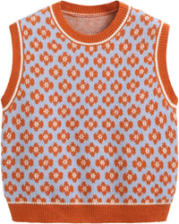 CIDER Sweater Vest Women Sleeveless Cropped Sweaters Cute Graphic Tank Tops Old Money Clothes Fall Outfits
