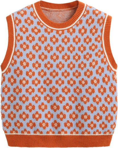 CIDER Sweater Vest Women Sleeveless Cropped Sweaters Cute Graphic Tank Tops Old Money Clothes Fall Outfits