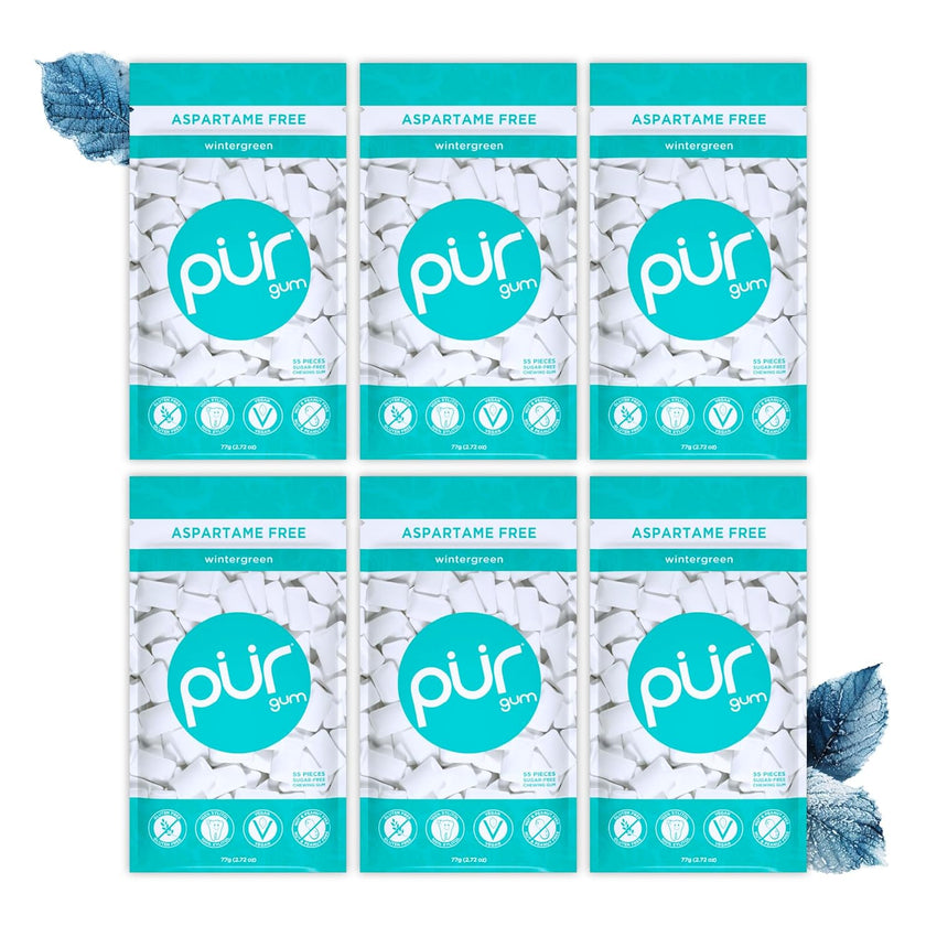 PUR Gum | Aspartame Free Chewing Gum | 100% Xylitol | Natural Spearmint Flavored Gum, 55 Pieces (Pack of 3)