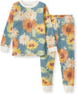 Burt's Bees Baby Girls' Pajamas, 2-Piece Long Sleeve Tee and Pants Organic Cotton PJ Set