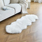 duduta White Faux Sheepskin Throw Rug 2x3 ft, Fluffy Shag Fur Chair Cover Small Bedside Dorm Rug Non Slip Washable