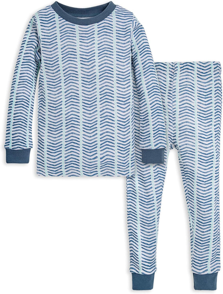 Burt's Bees Baby Girls' Pajamas, 2-Piece Long Sleeve Tee and Pants Organic Cotton PJ Set