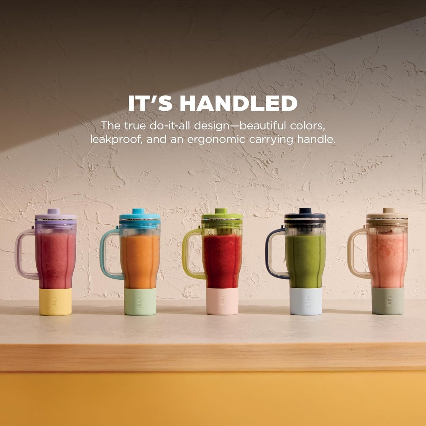 Ninja BlendBOSS | Personal Smoothie Blender & Tumbler | 26oz Travel Tumbler w/Leakproof Lid & Intergrated Chug Spout | AutoIQ Technololgy | 1200 Peak Watt | Watermelon Bubblegum | DB301GNBRN | (NEW)