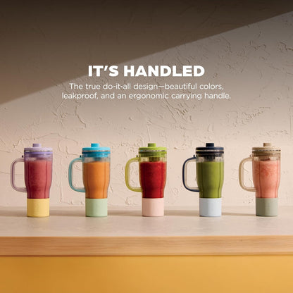 Ninja BlendBOSS | Personal Smoothie Blender & Tumbler | 26oz Travel Tumbler w/Leakproof Lid & Intergrated Chug Spout | AutoIQ Technololgy | 1200 Peak Watt | Watermelon Bubblegum | DB301GNBRN | (NEW)