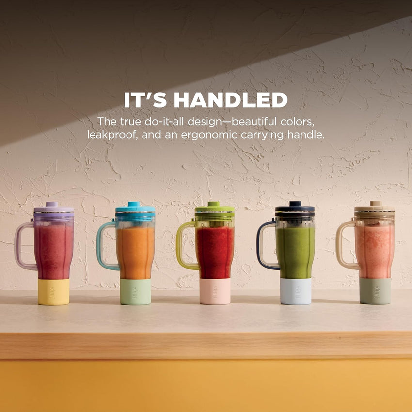 Ninja BlendBOSS | Personal Smoothie Blender and Tumbler | 26oz Travel Tumbler w/Leakproof Lid & Intergrated Chug Spout | AutoIQ Technololgy | 1200 Peak Watt | Cyberspace | DB301CYBRN | (NEW)