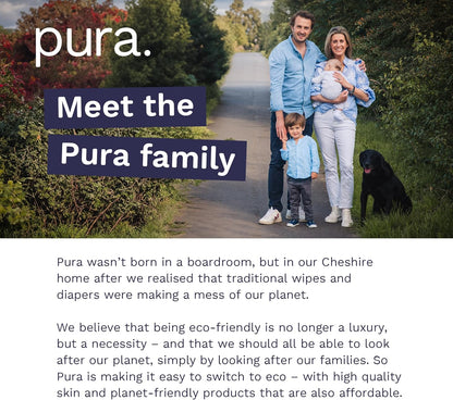 Pura Size 6 Eco-Friendly Diapers (29+ lbs) Hypoallergenic, Soft Organic Cotton, Sustainable, up to 12 Hours Leak Protection, Allergy UK, Recyclable Paper Packaging, 18 Count (Pack of 3) (54 Diapers)