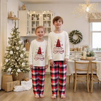 Family Christmas Pajamas Matching Sets - Soft Lettler Print Xmas Pjs for Couples & Kids | Holiday Family Pajamas