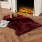 duduta Navy Blue Faux Sheepskin Throw Rug 2x3 ft, Fluffy Shag Fur Chair Cover Small Bedside Dorm Rug Non Slip Machine Washable
