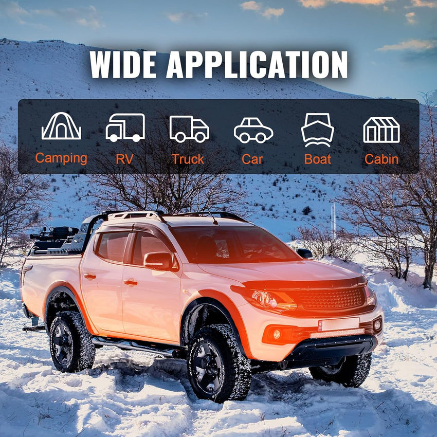 VEVOR 8KW Diesel Heater, Diesel Heater All in One with Automatic Altitude Adjustment, Max 18045 ft, Bluetooth App Control, Remote Control and LCD, Portable Diesel Air Heater for Vehicles and Outdoors
