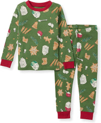 Burt's Bees Baby Girls' Pajamas, 2-Piece Long Sleeve Tee and Pants Organic Cotton PJ Set