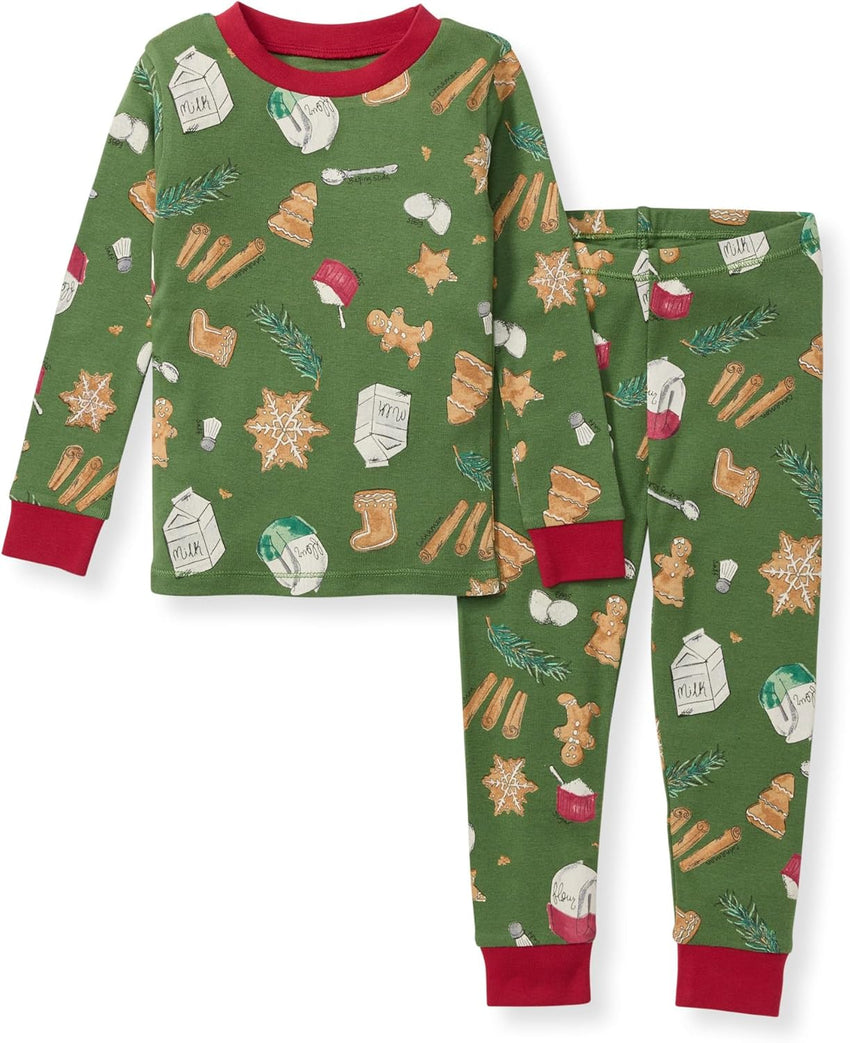 Burt's Bees Baby Girls' Pajamas, 2-Piece Long Sleeve Tee and Pants Organic Cotton PJ Set