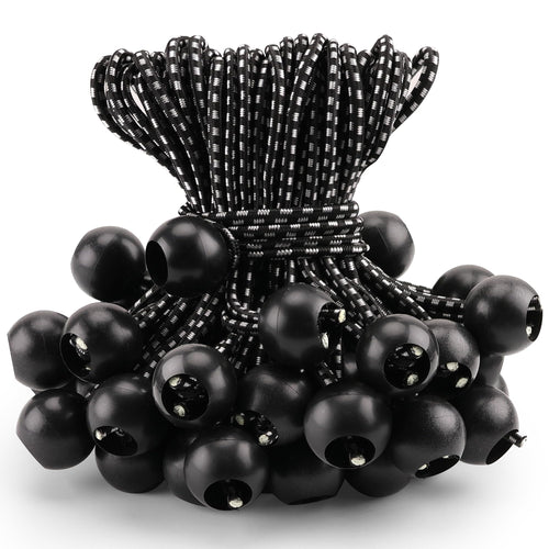 60-Piece Bungee Cords Assorted Sizes - 10" 18" 24" 32" 40" Bungee Cords with Hooks, Heavy Duty Outdoor, Large Medium Small Mini Elastic Canopy Tarp Bungee Ball Ties Tarp Clips Organizer