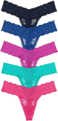 Victoria's Secret Women's Lace Thong Underwear, Panties for Women, Multi Pack (XS-XXL)
