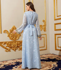 Embroidery Abayas for Women Muslim Moroccan Floral Maxi Kaftan Dress Arabic Islamic Dubai Robe Ramadan Prayer Clothes