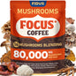 Fidus 16 in 1 Mushroom Coffee with 80,000mg Adaptogenic Mushrooms with Ashwagandha, Probiotic, Magnesium and Lion's Mane Instant Mushroom Coffee for Focus, Energy, Immunity & Digestion, 40 Servings