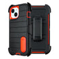 for Rugged iPhone 15 Case with Belt Clip Holster, Military Grade Heavy Duty Shockproof Cover for iPhone15 Case Protective with Stand 6.1 Inch (Black+Blue)
