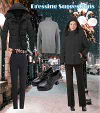 GGleaf Women's Winter Coats Quilted Puffer Jacket Warm Snow Coat with Removable Hood