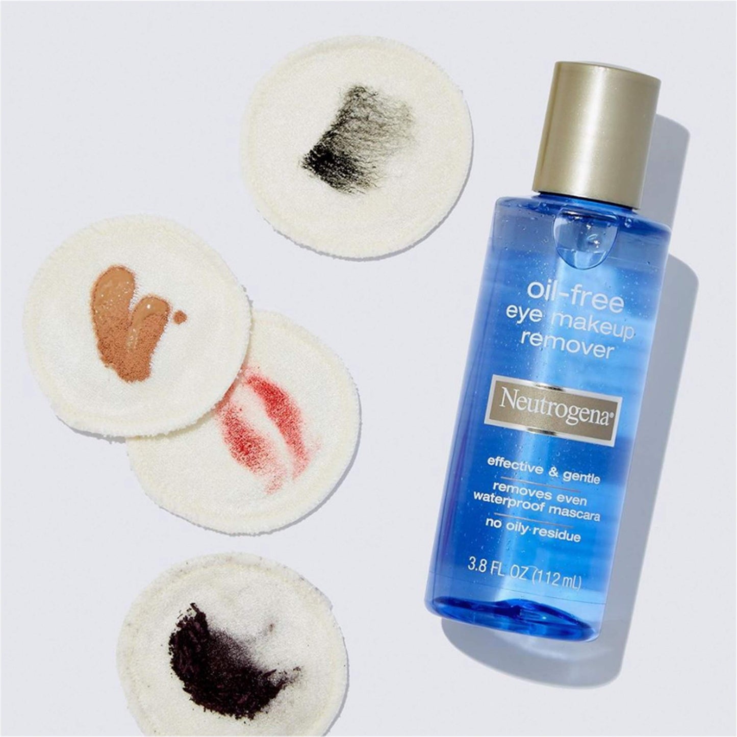 Neutrogena Gentle Oil-Free Eye Makeup Remover & Cleanser for Sensitive Eyes, Non-Greasy Makeup Remover, Waterproof Mascara Remover, Dermatologist & Ophthalmologist Tested, 8 fl. oz