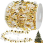 Jishi 99ft Crystal Bead Garland for Christmas Tree Decorations, Iridescent Acrylic Beaded Garland Strand Roll, Hanging Christmas Decorations Indoor Home Decor, String Diamond Beads for Crafts Curtains