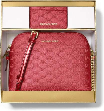 Michael Kors Women's Jet Set Dome Crossbody With Card Case