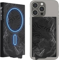 CODE 118 Wallet - Premium Automatic Smart Wallet, RFID Blocking, Pop Up Mens Minimalist Metal Wallet, 6061-T6 Aerospace-Grade Aluminum, Genuine 3K Carbon Fiber (Classic, Slate Grey)