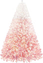 Yaheetech 6ft Snow Flocked Pre-lit Christmas Tree with 250 Warm White Lights, 820 Lush Branch Tips & Quick-Assembly Hinged Design, Full Artificial Xmas Tree for Winter Holiday Décor, Green & White