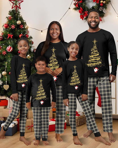 Rnxrbb 2025 Christmas Pajamas Family Matching Sets Christmas Pjs Xmas Sleepwear for Women Men Couples Adult Kids