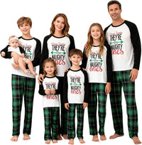 Family Christmas Pajamas Matching Sets - Soft Lettler Print Xmas Pjs for Couples & Kids | Holiday Family Pajamas