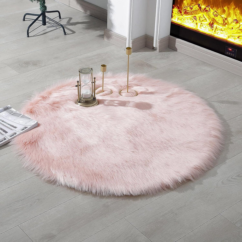 Faux Fur Rug Sheepskin Shag Fluffy Fuzzy White 2x6 ft Runner Rugs for Bedroom Bedside Bed Floor Living Room Plush High-Density Cushion Carpet Super Sofa Cover