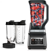Ninja BN801 Professional Plus Kitchen System, 1400 WP, 5 Functions for Smoothies, Chopping, Dough & More with Auto IQ, 72-oz.* Blender Pitcher, 64-oz. Processor Bowl, (2) 24-oz. To-Go Cups, Grey